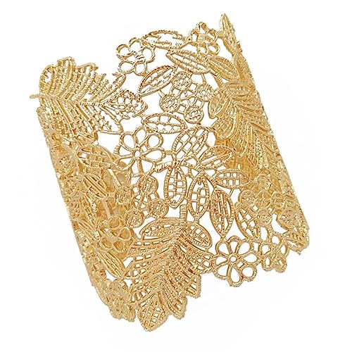 YouBella Jewellery Celebrity Inspired Gifts Stylish Latest Gold Plated Cuff Adjustable Hand Bracelet Bangle for Women and Girls (Gold) (YBBN_92232)